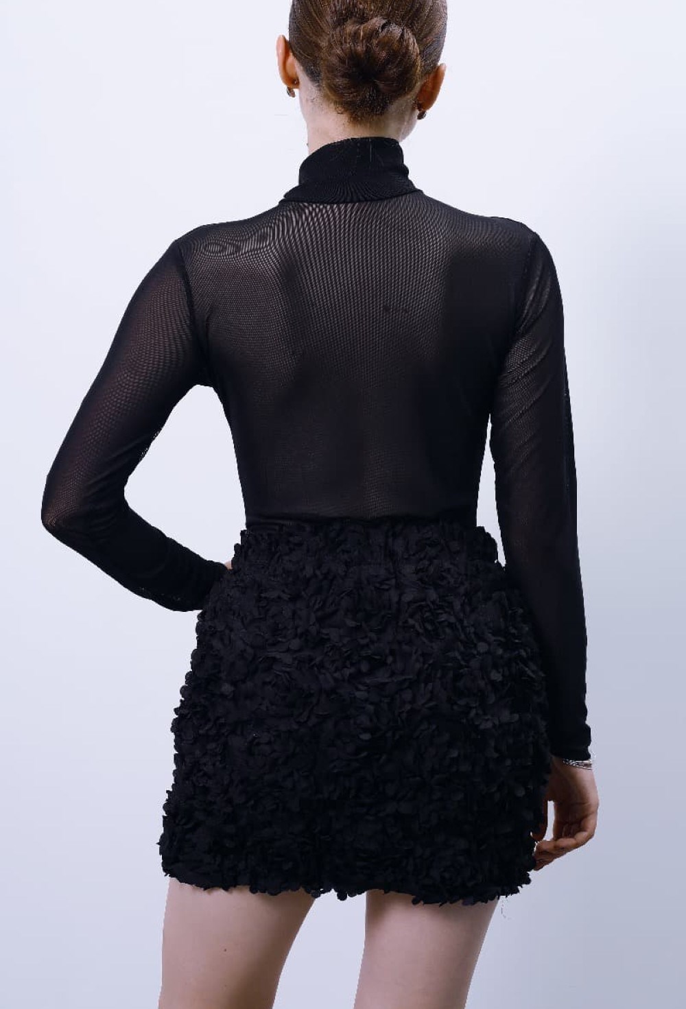 Юбка с цветами мини - фото 96460