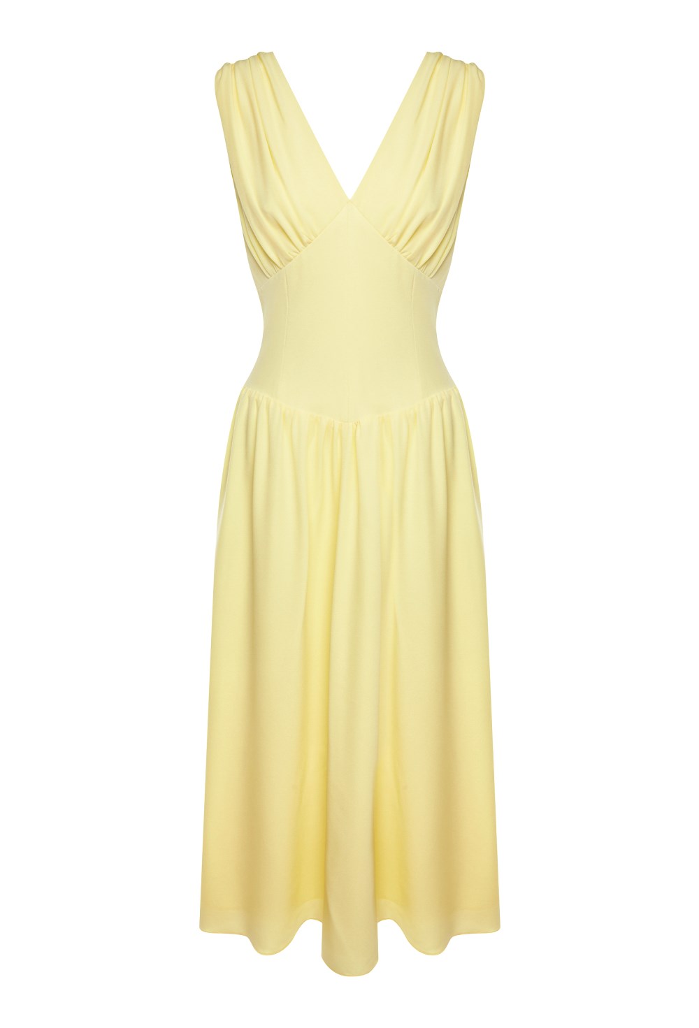 Платье миди с драпировкой - фото 97209