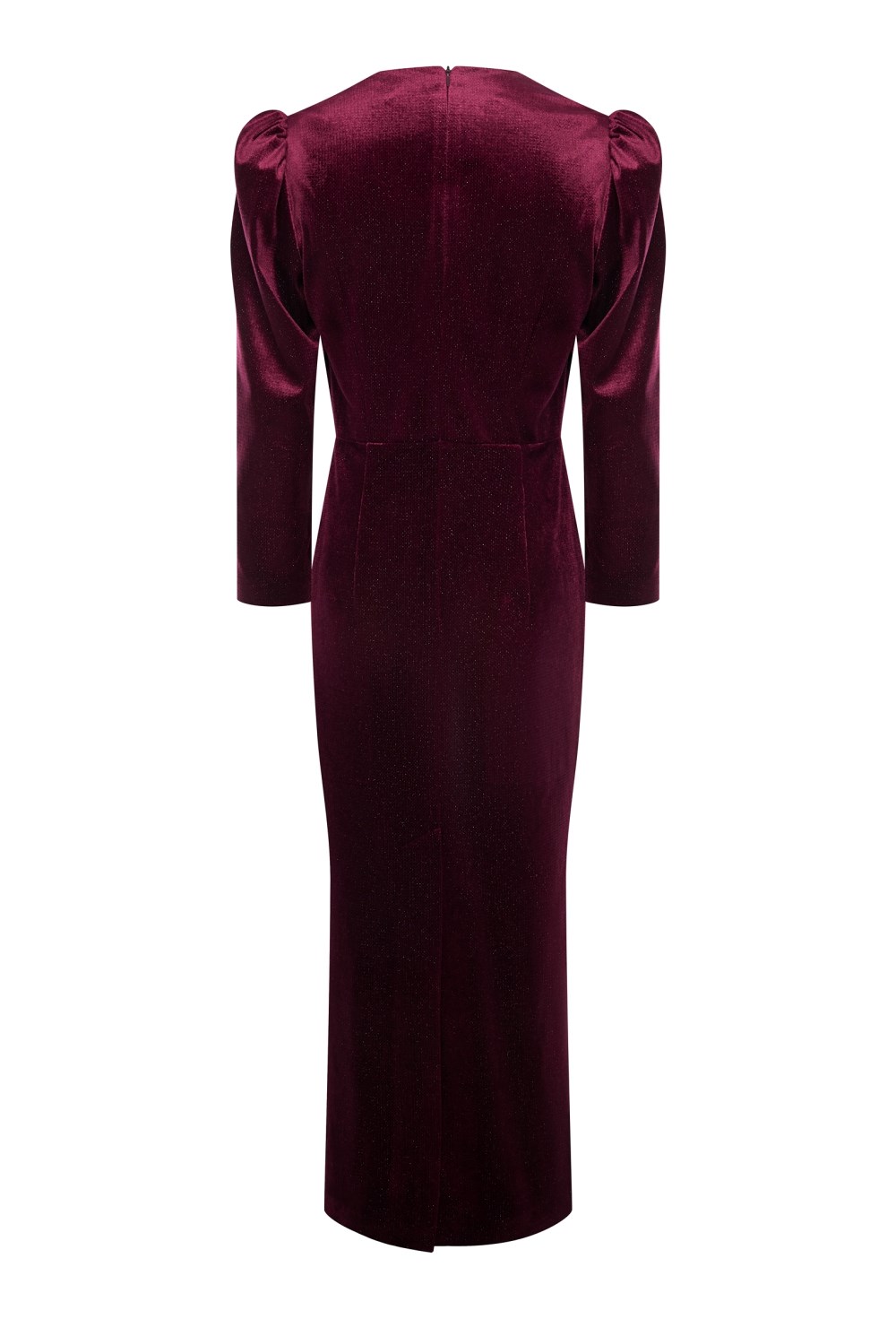 Бархатное платье-футляр - фото 97228