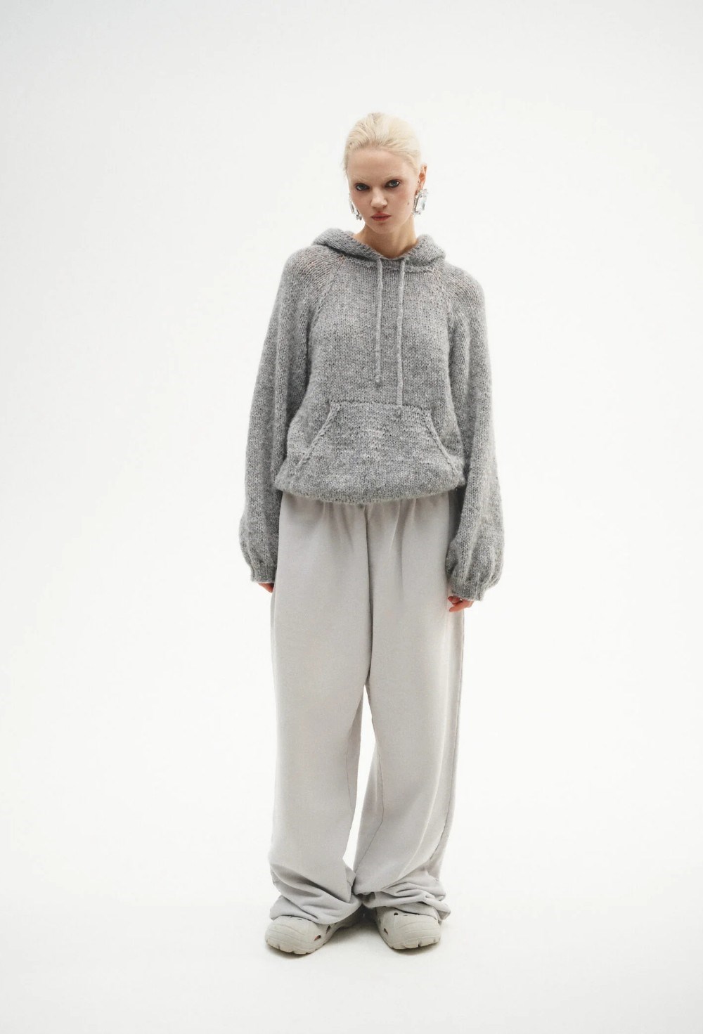 Худи "Rich grey" ручной вязки - фото 97307