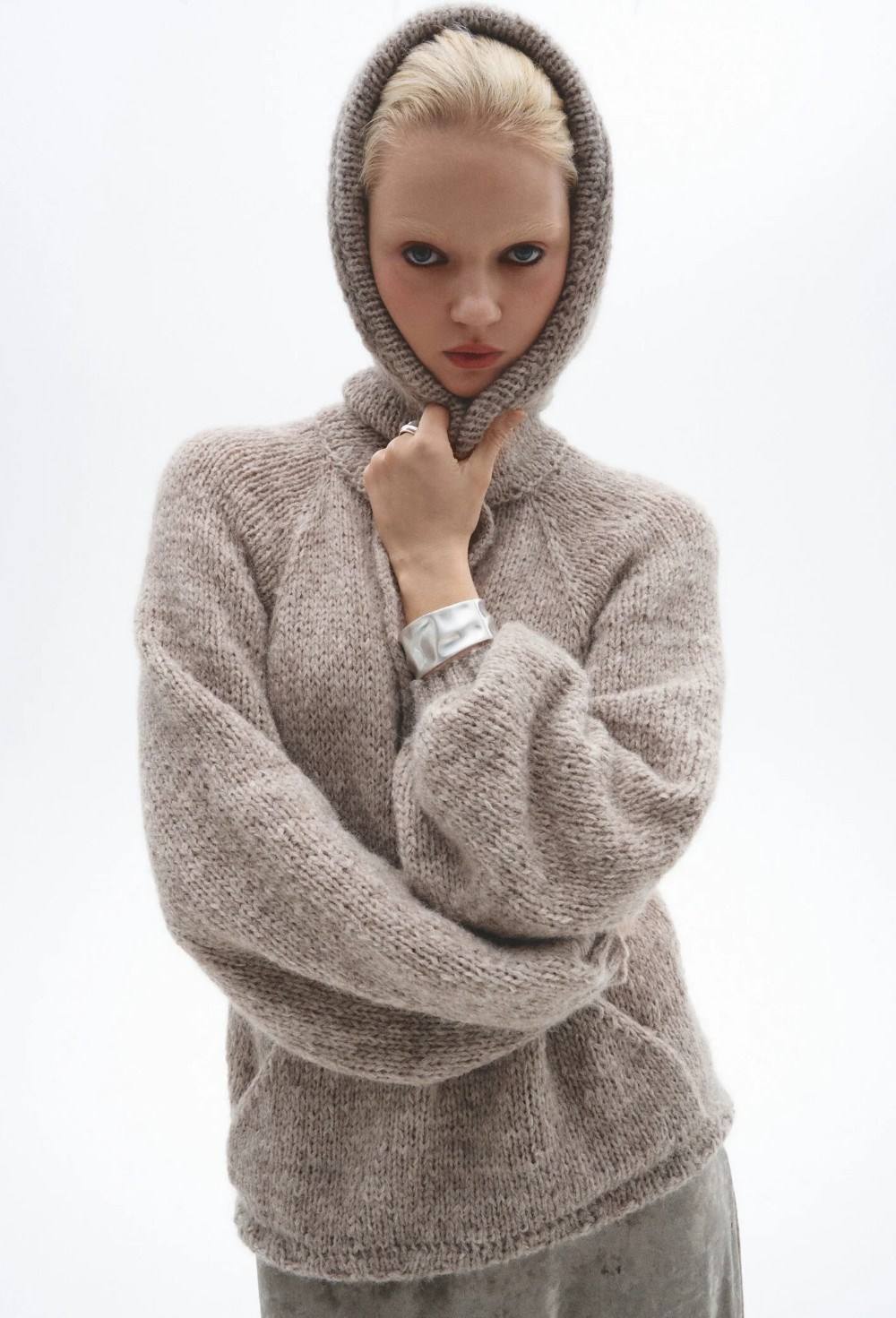 Худи "True beige" ручной вязки - фото 97336