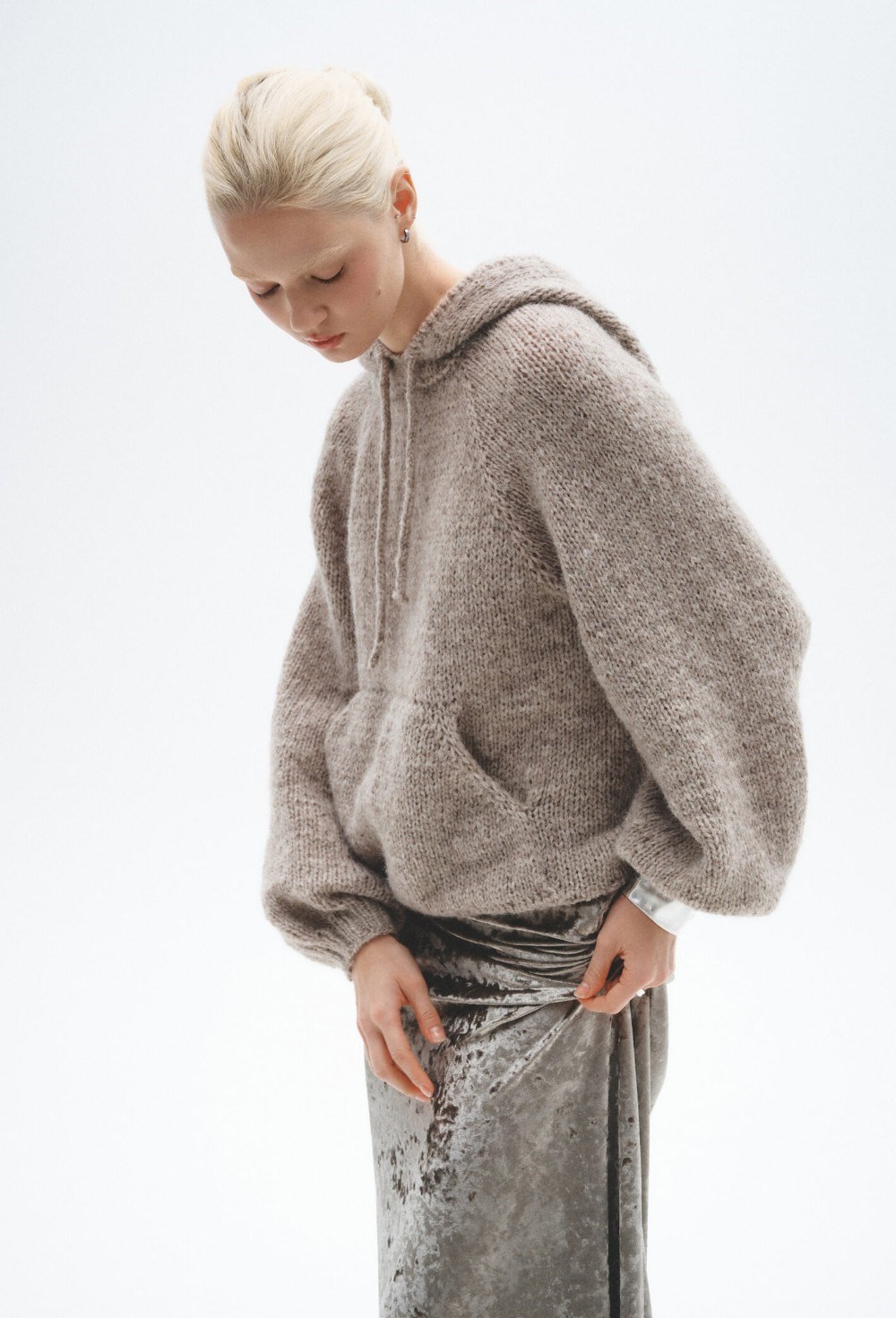 Худи "True beige" ручной вязки - фото 97341