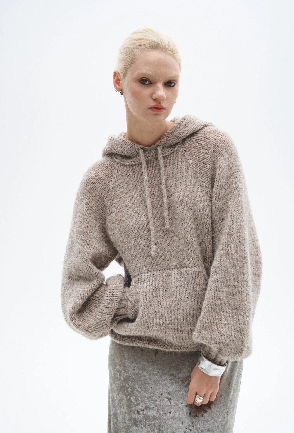 Худи "True beige" ручной вязки - фото 97343
