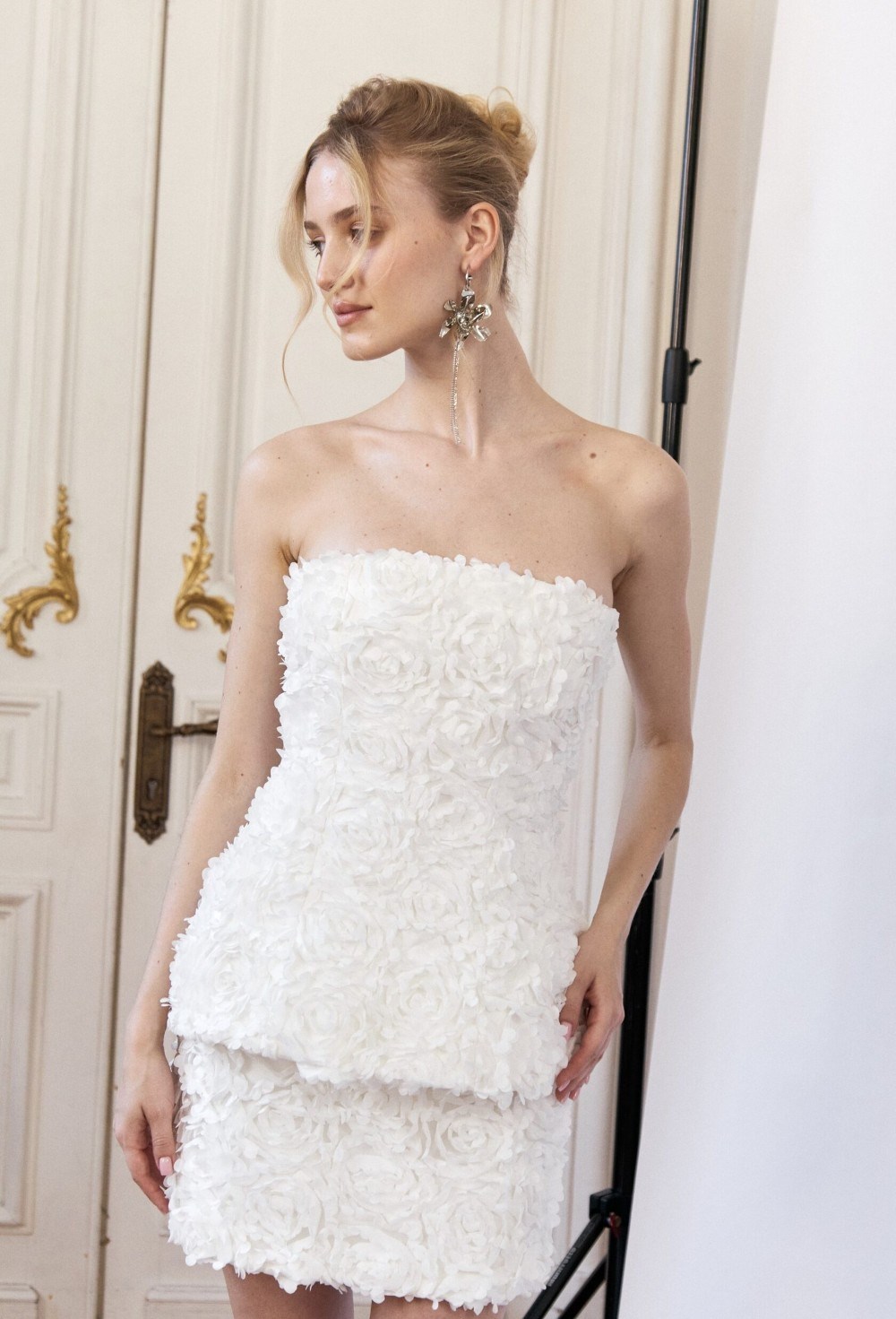 Корсетный топ с цветами - фото 97498