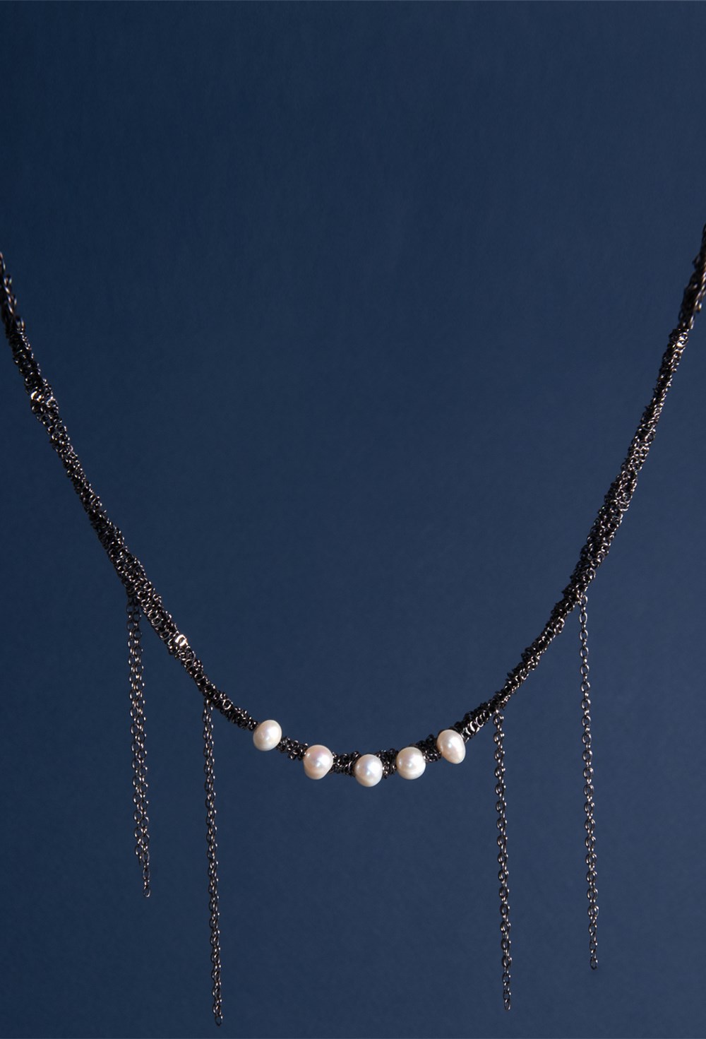 Плетенное ожерелье с жемчугом - фото 97744