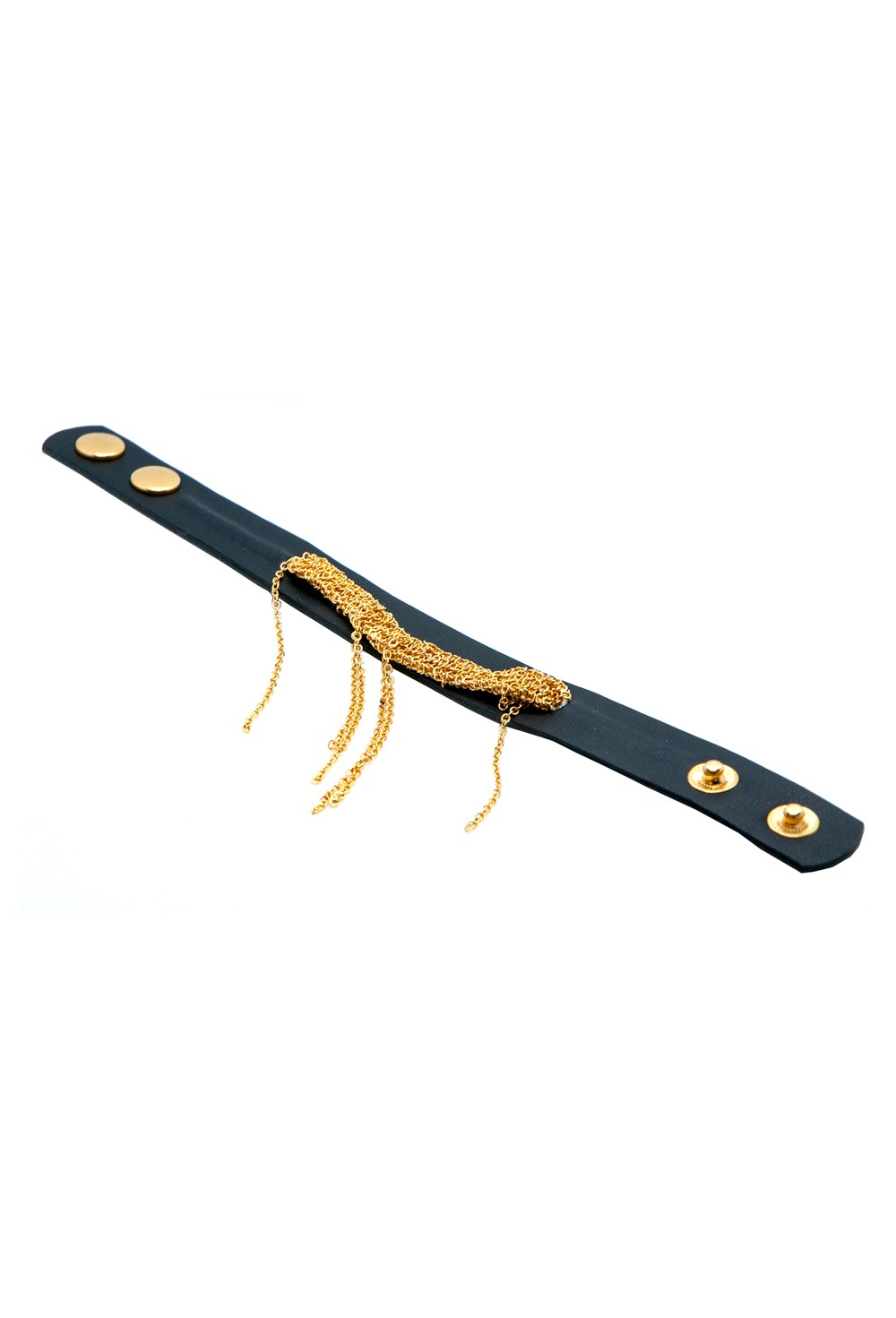 Плетенный браслет с кожей - фото 97772