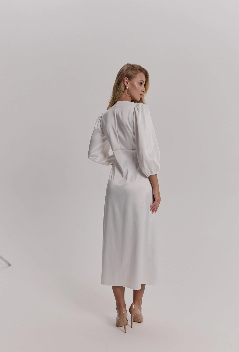 Платье Theia из атласа - фото 97870