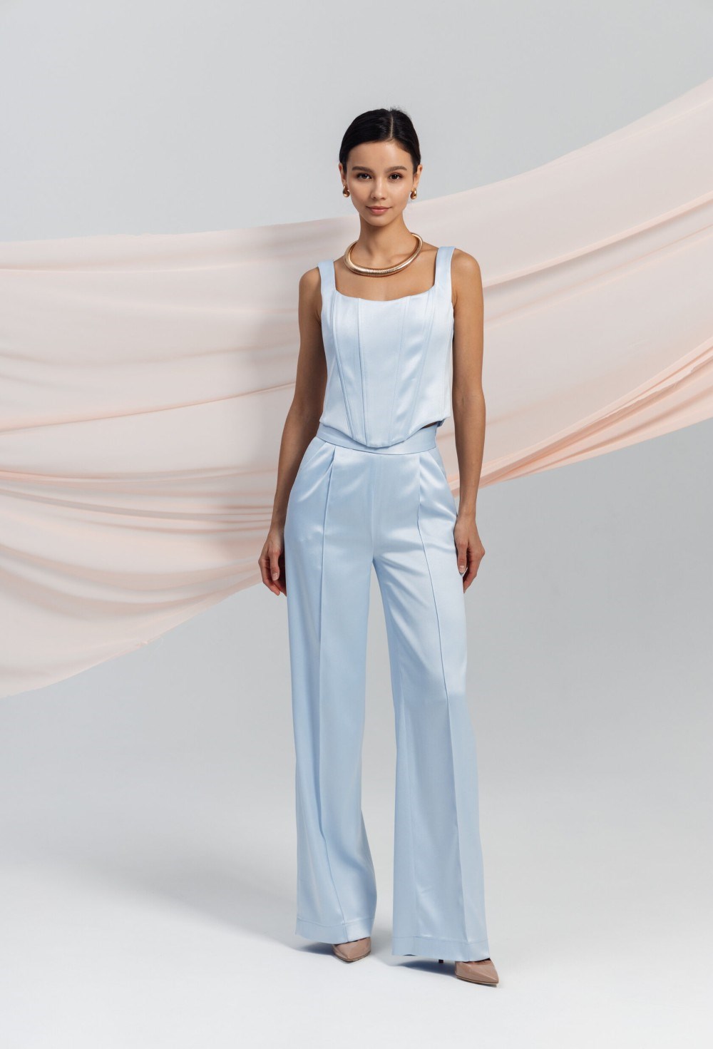 Корсет Love из атласа - фото 97928