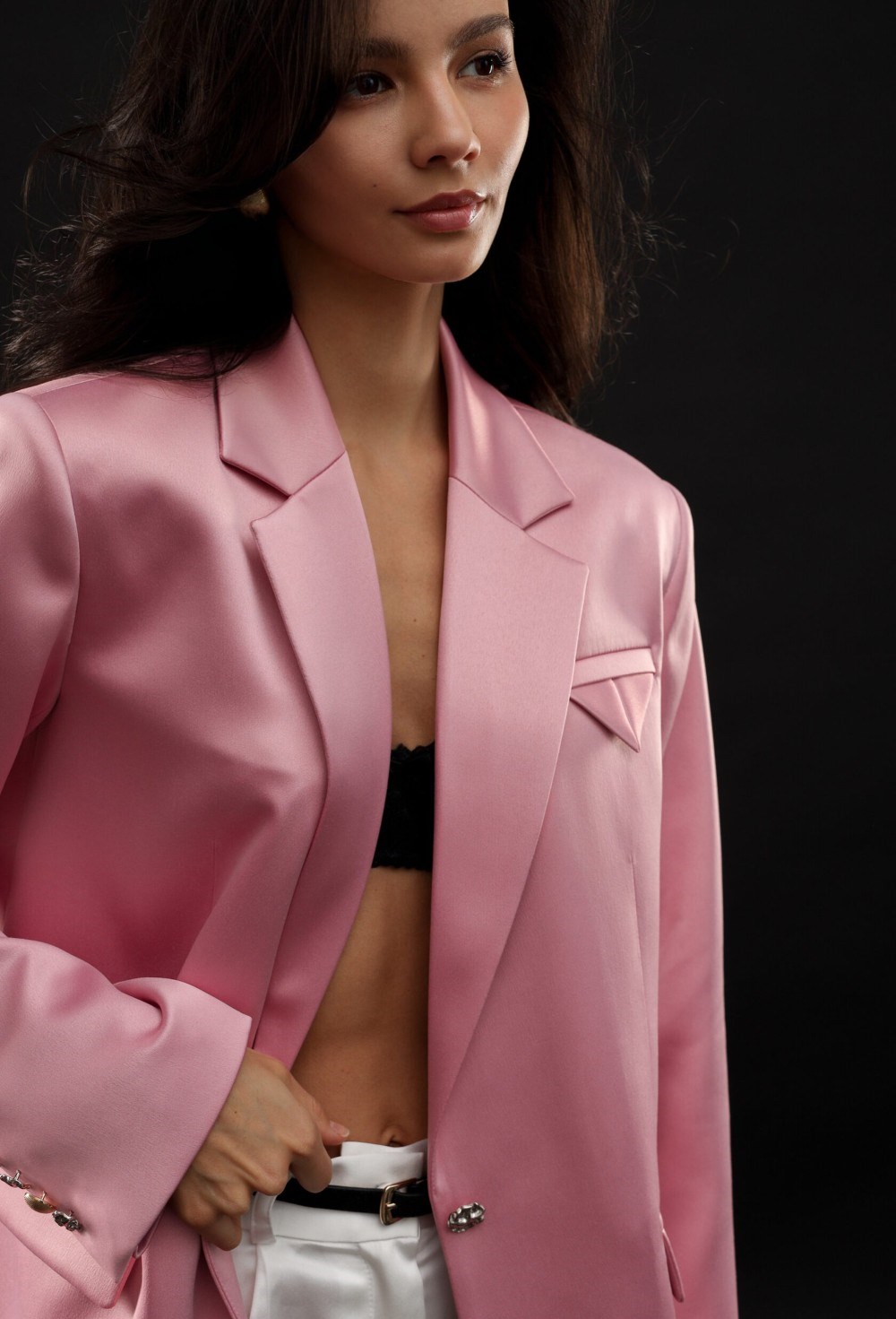 Жакет Oversize из атласа - фото 97942