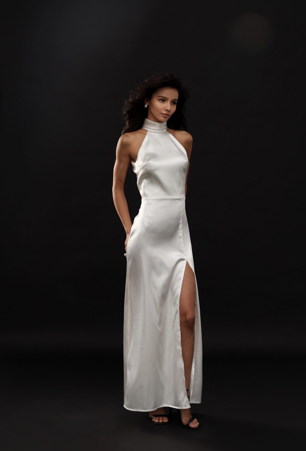 Платье Nadin из атласа - фото 97951