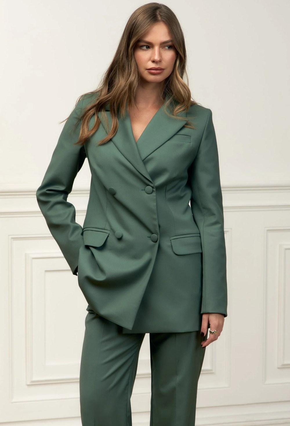 Двубортный жакет Merlin с обтяжными пуговицами - фото 97966