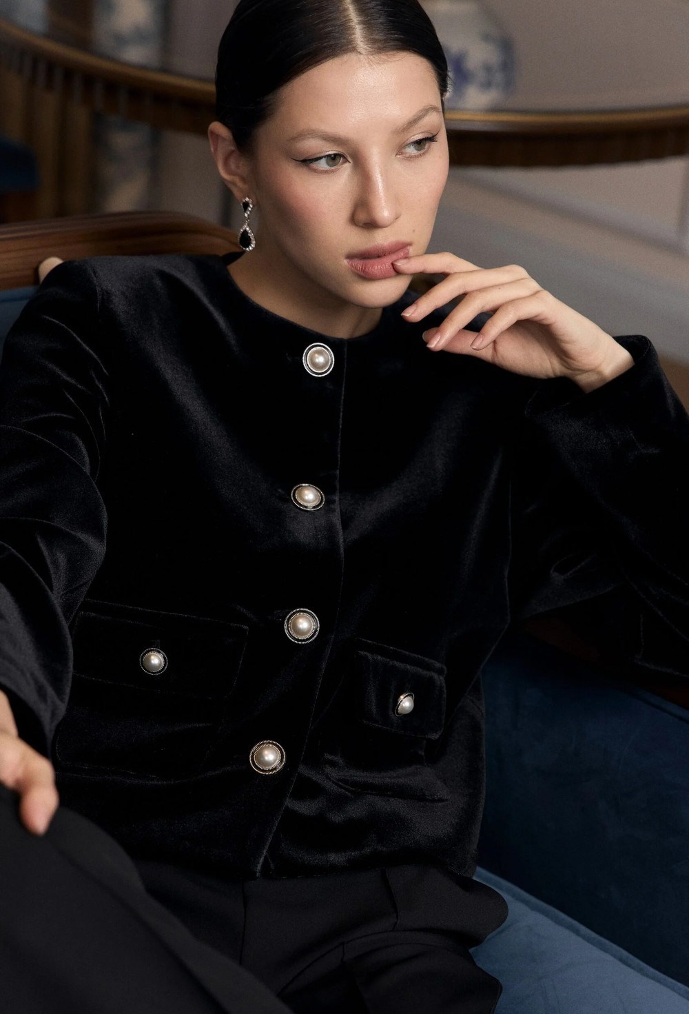 Бархатный жакет Dita - фото 97981