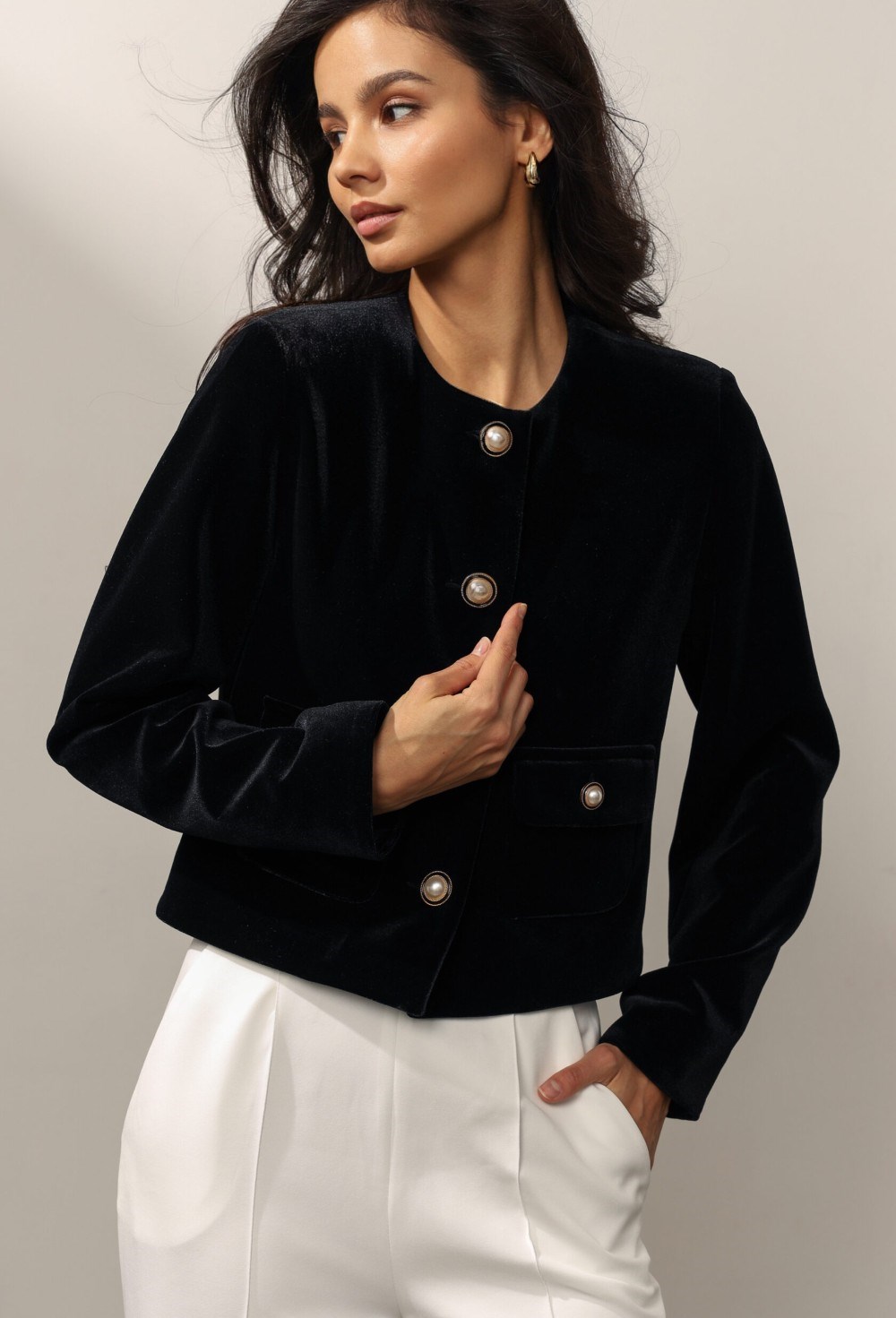 Бархатный жакет Dita - фото 97985