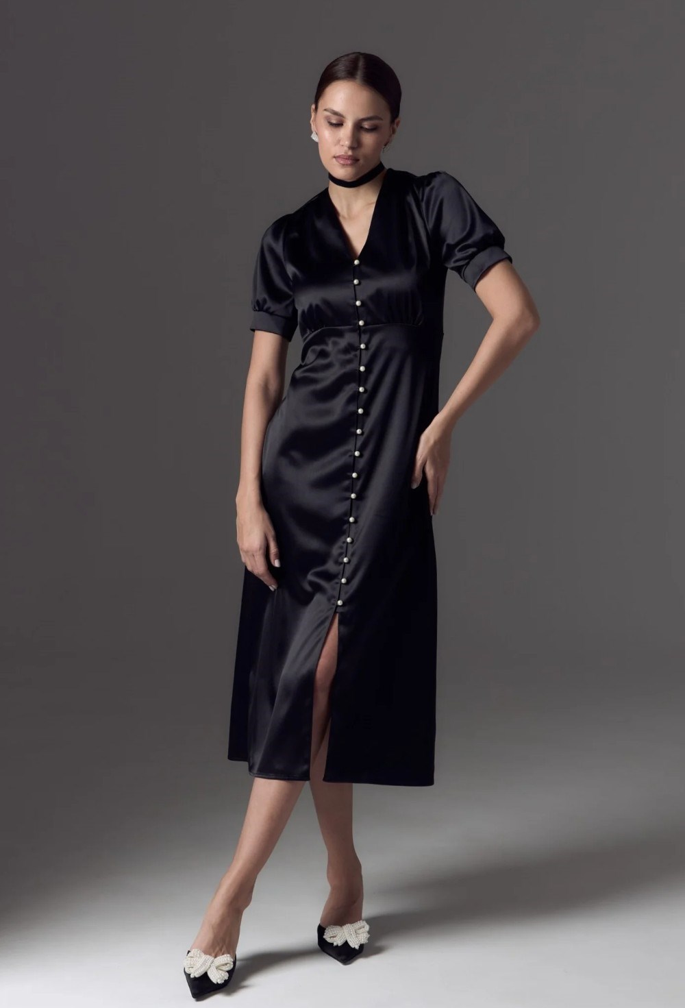 Платье Sofi из атласа - фото 97990