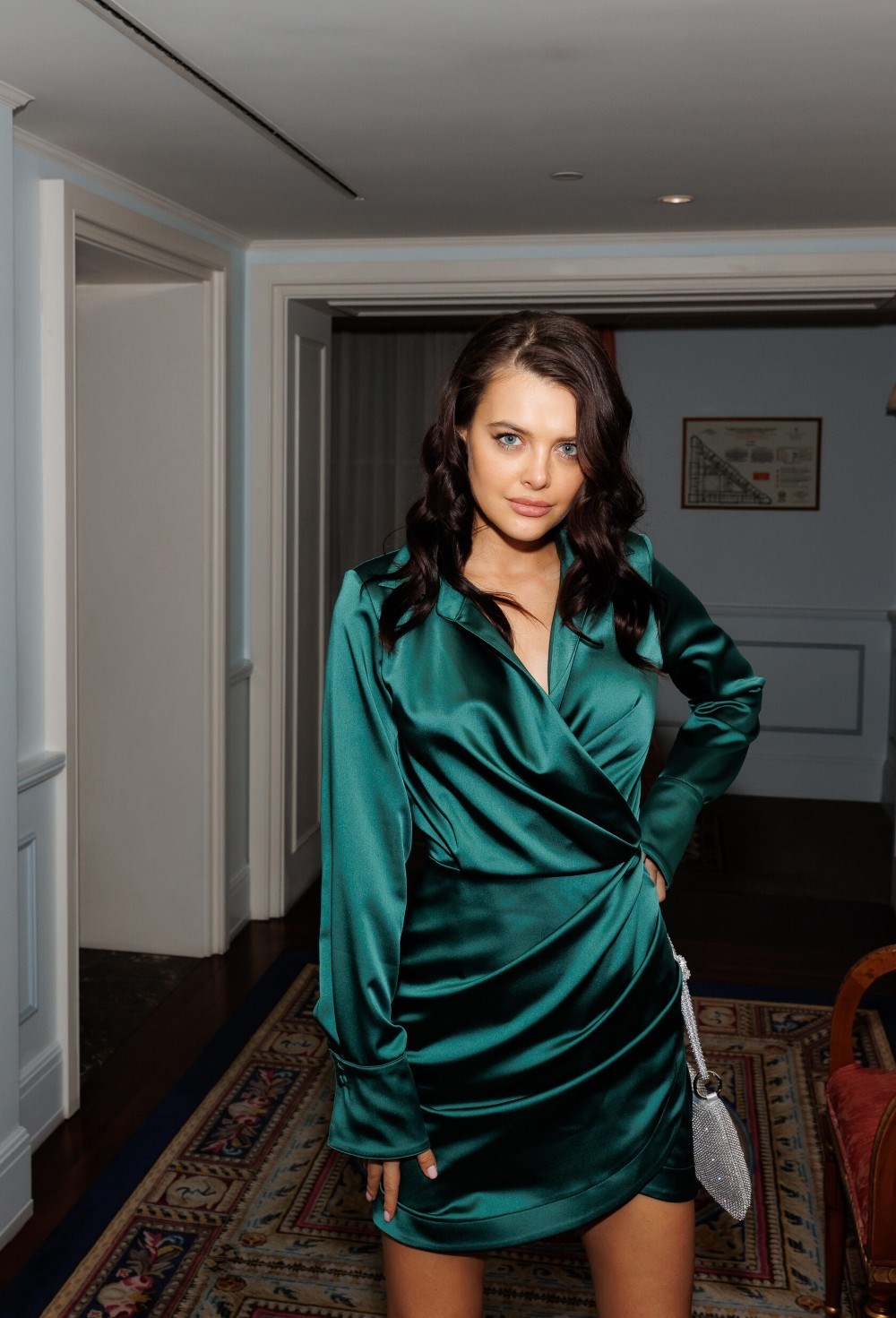 Платье-рубашка Kelly из атласа - фото 98044