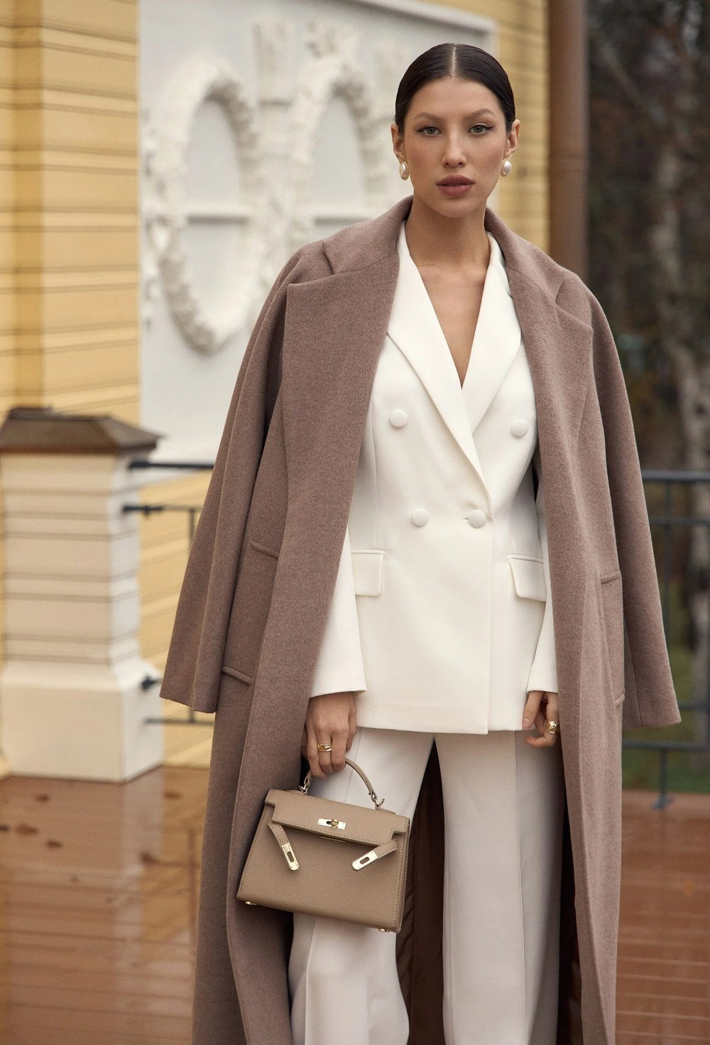 Пальто-халат Grace из шерсти и кашемира - фото 98164