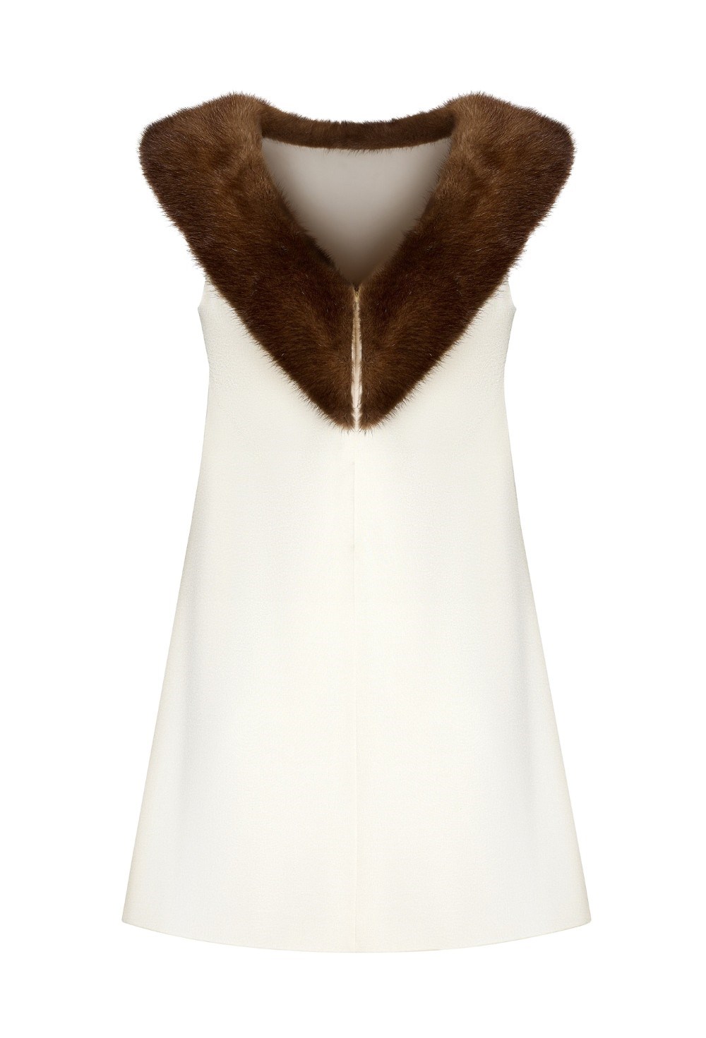 Платье трапеция с мехом - фото 98474