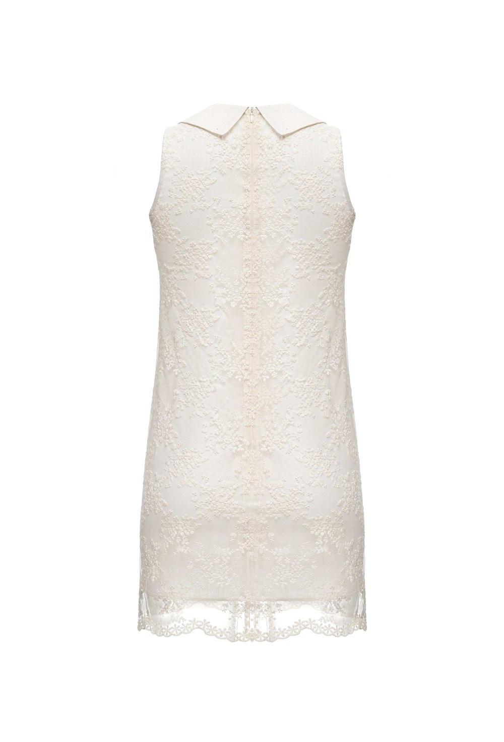 Платье изо льна с хлопковым кружевом - фото 98538