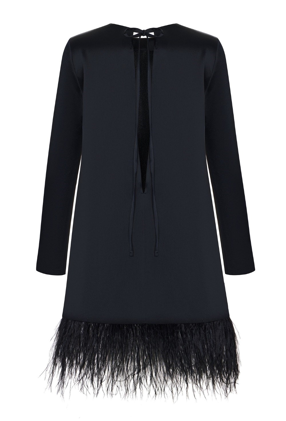 Платье с перьями - фото 98554