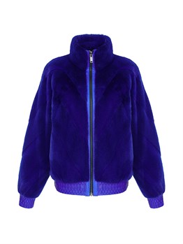 Куртка из норки в синем