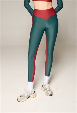 Леггинсы Forza burgundy-green