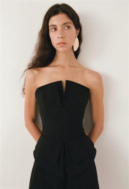 Корсетный топ с баской