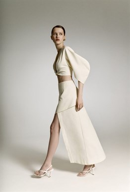 Льняная юбка макси