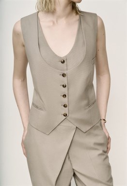 Двойной льняной жилет