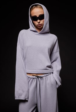 Серое худи из кашемира