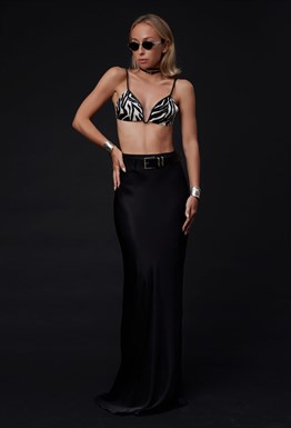 Юбка из вискозы со шлевками