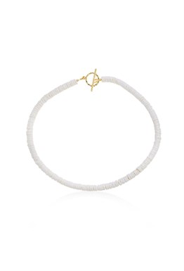Milk Shell Choker Gold