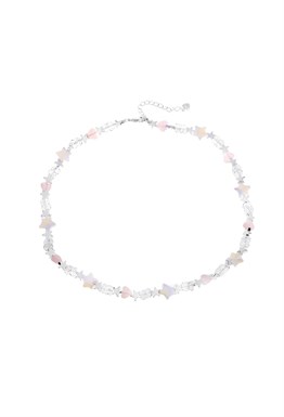 Choker made of Rock crystal Rhodium