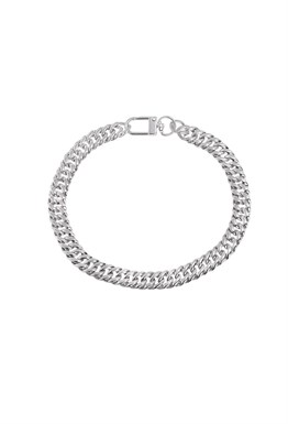 Choker-a chain with a dense weave Rhodium