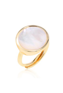 Mother of Pearls Ring Gold