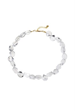 Necklace made of rock crystal