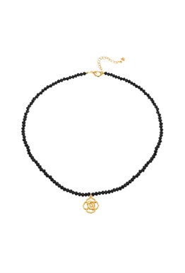 Necklace made of black Agate