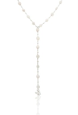 Rosary Necklace Black Agate
