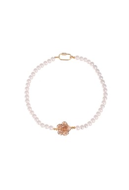 Pearls Square Gold Necklace