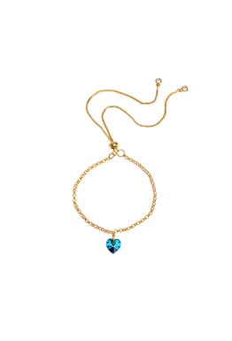 Large Heart Gold Bracelet
