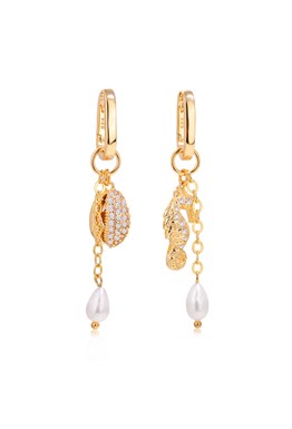 Textured Hoop Earrings Rhodium