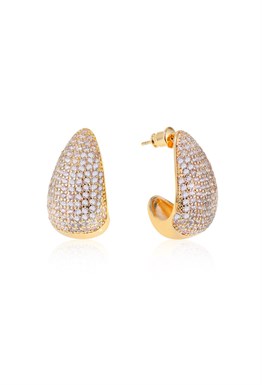 Lemon and Pepper Pendant Earrings Gold