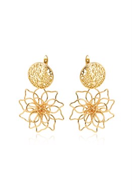 Earrings with a Flower symbol