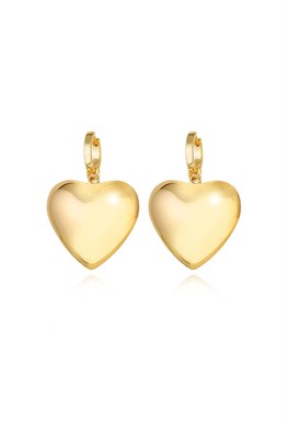 Earrings with a Rose and Camellia pendant Gold