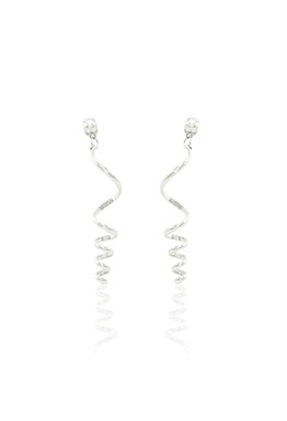 Spiral Earrings Rhodium Plating