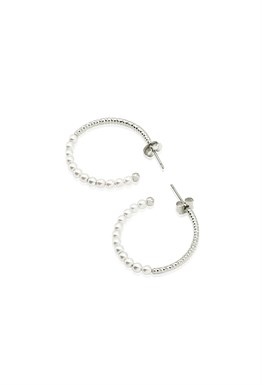 Pearls Hoops Earrings