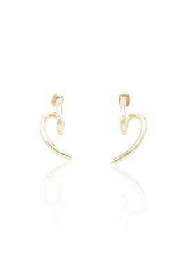 Asymmetric Spiral Earrings Gold Plating