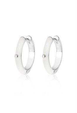 Hoops Mother of Pearl Rhodium