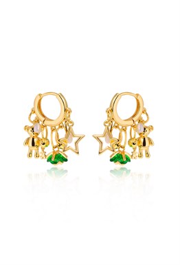 Multicharms Gold Earrings