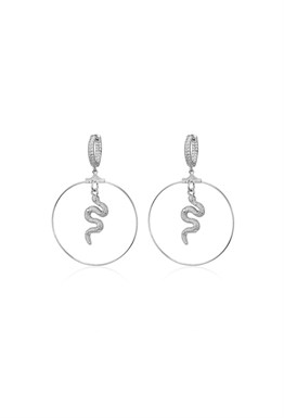 Snakes Hoops Silver