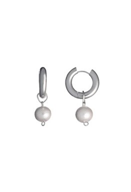 Hoops Pearl Silver